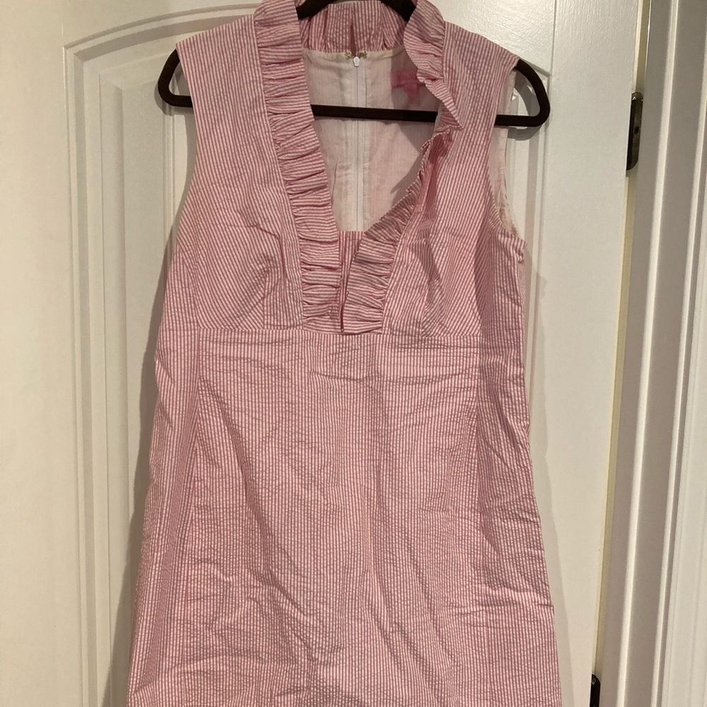 Pink and white sear sucker lily Pulitzer dress